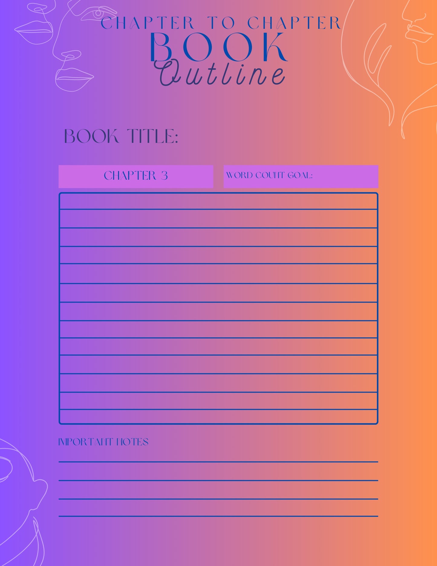 Chapter to Chapter Outline Template